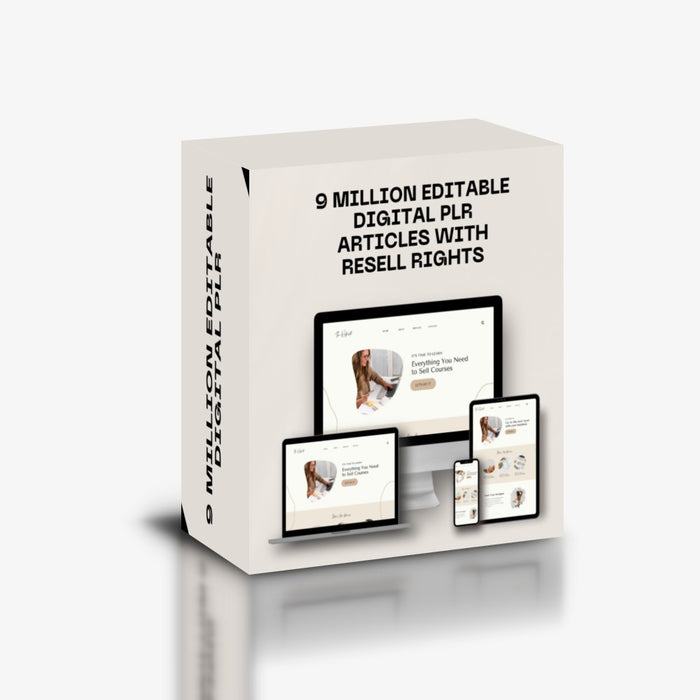 9 Million Editable Digital PLR Articles with Resell Rights |Custom Blog Articles for Websites, Blogs, & Digital Marketing